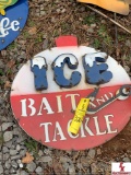 BAIT & TACKLE METAL WALL SIGN