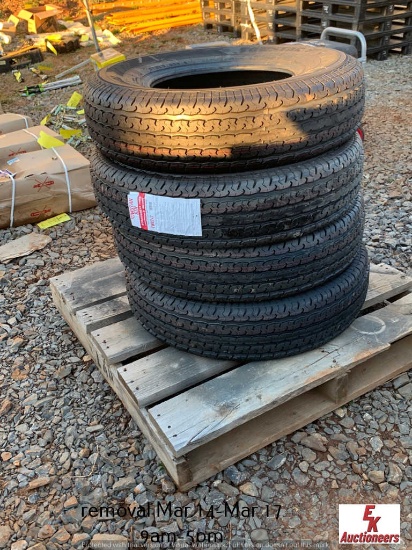 (4) UNUSED TOW STAR ST235/80R16 LOAD RANGE E TIRES