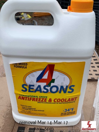 (6) 1 GALLON JUG OF 4 SEASONS PRE-MIXED ANTIFREEZE & COOLANT