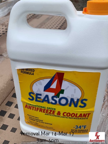 (6) GALLON JUG OF 4 SEASONS PRE-MIXED ANTIFREEZE & COOLANT