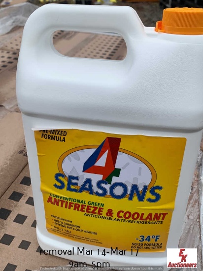 (6) GALLON JUG OF 4 SEASONS PRE-MIXED ANTIFREEZE & COOLANT