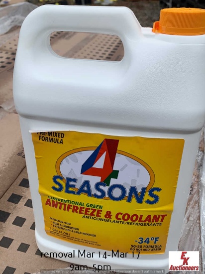 (6) GALLON JUG OF 4 SEASONS PRE-MIXED ANTIFREEZE & COOLANT