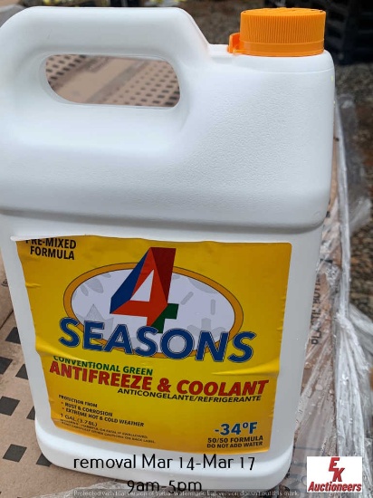 (6) GALLON JUG OF 4 SEASONS PRE-MIXED ANTIFREEZE & COOLANT