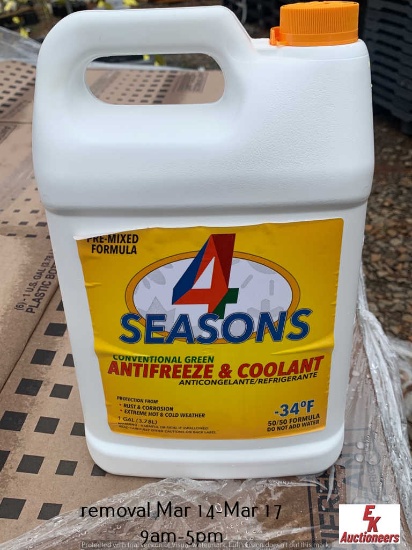 (6) GALLON JUG OF 4 SEASONS PRE-MIXED ANTIFREEZE & COOLANT