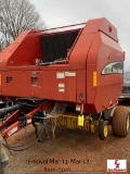 NEW HOLLAND BR780 ROUND BALER MONITOR SHOWS 5300 BALES NET WRAP