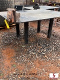 4.6' X 6.5' STEEL 1/2 PLATE TABLE W/ VISE