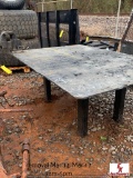 4.6' X 6.5' STEEL 1/2 PLATE TABLE W/ VISE