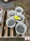 (3) BUCKETS OF BOLTS & (2) BUCKETS OF NUTS