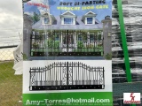 UNUSED 20' BIPARTING METAL GATE WITH SCROLL DESIGN