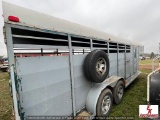 1994 24' CHAPARAL GOOSENECK LIVESTOCK COMBO W/ LIVING QUARTERS, CUT GATE