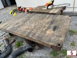 ANTIQUE STEEL WHEEL WAREHOUSE CART