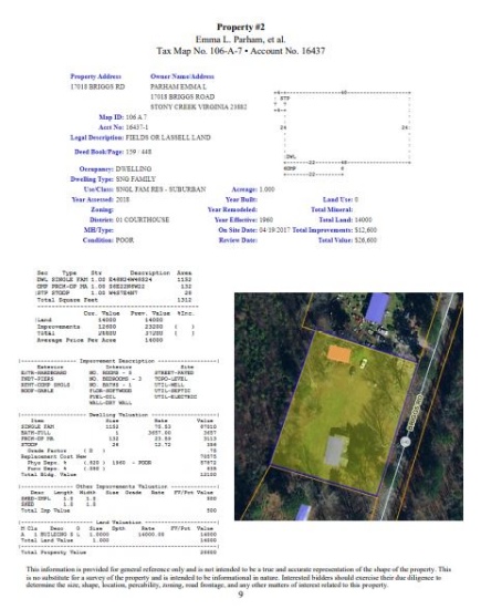 Property #2 Tax Map No. 106-A-7 Account No. 16437