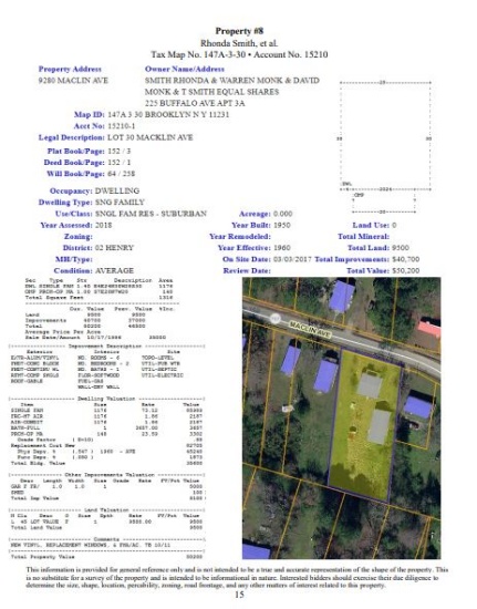 Property #8 Tax Map No. 147A-3-30 Account No. 15210