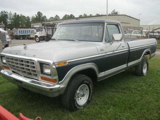 1979 Ford F-150 Pickup; Blue / Silver
