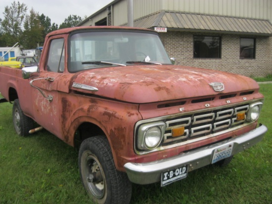 1964 Ford F-250 Barn Find Pickup; Red