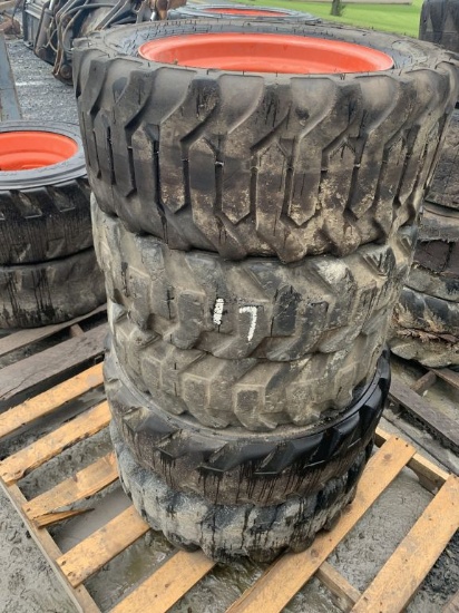 27 X 10.5-15 AND 10-16.5 TIRES ON BOBCAT WHEELS