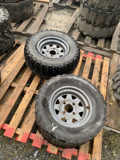 24 X 11.00-12 TIRES AND WHEEL