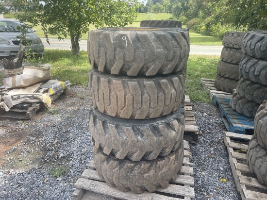 12-16.5 TIRES AND WHEELS ON NEW HOLLAND WHEELS