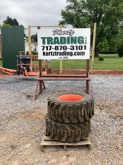 (2) NEW BOBCAT 12X16.5 TIRES & WHEELS