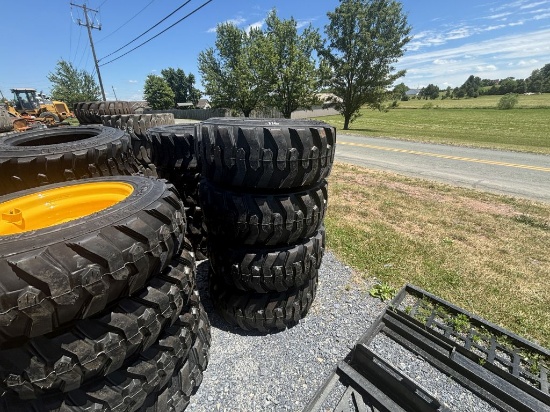 12-16.5 TIRES ON CATERPILLAR WHEELS
