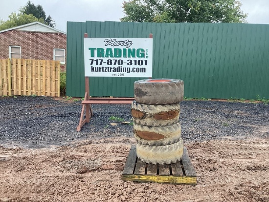 (4) 12" BOBCAT TIRES & WHEELS 700 SERIES(BIG HOLE)