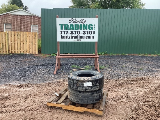 (2) 12-16.5LT 2WD BACKHOE TIRES