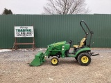 2018 JOHN DEERE 1025R COMPACT TRACTOR