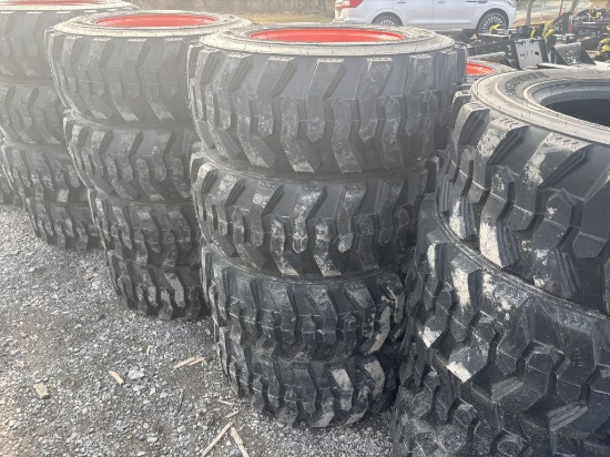 12-16.5 TIRES ON BOBCAT WHEELS (SMALL HOLE)