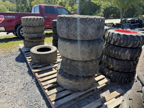 Used 12-16.5 Tires On Bobcat Wheels