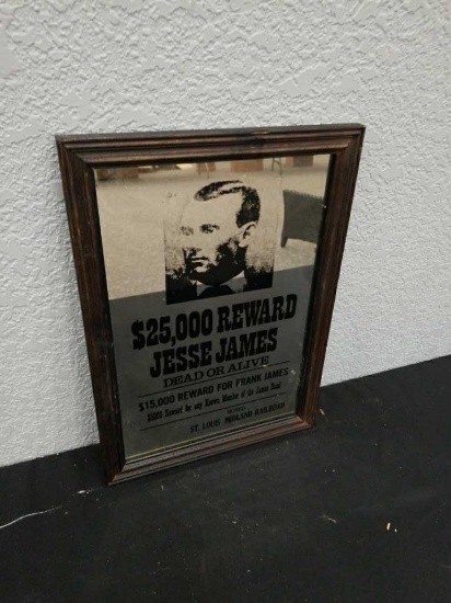 Jesse James reward sign