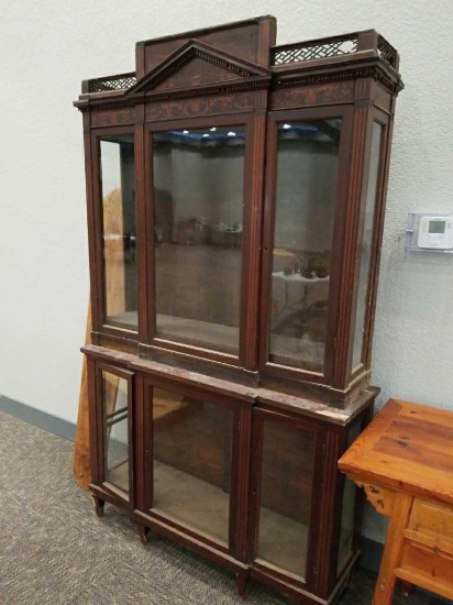Antique china cabinet with inlay