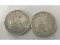 2 Seated Liberty Half Dollars