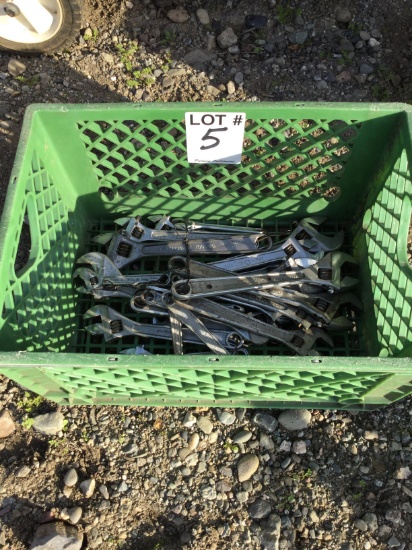 Crate of assorted Crescent Wrenches