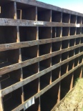 Lot of (4) Wooden Shelving Units/Bulk Bins