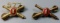 2x WWII Us Army 977th Coast Artillery Collar Insignia Pin