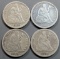 4x Silver Seated Dimes