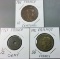 3x Vintage French Coins