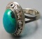 Sterling Silver Old-Pawn Turquoise Ring
