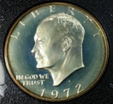 1972-s Silver Eisenhower Proof -TONED (b)