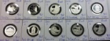 10x SILVER PROOF State Quarters (a)