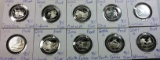 10x SILVER PROOF State Quarters (c)