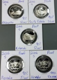 5x SILVER PROOF State Quarters