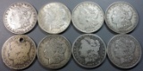 8x Morgan Silver Dollars