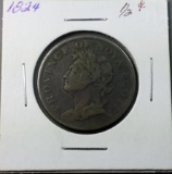 1824 NOVA SCOTIA Half-Penny Token