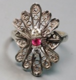 Antique Sterling Silver Filigree Ring