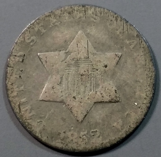 1852 Three-Cent Silver