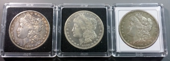 3x Morgan Silver Dollars