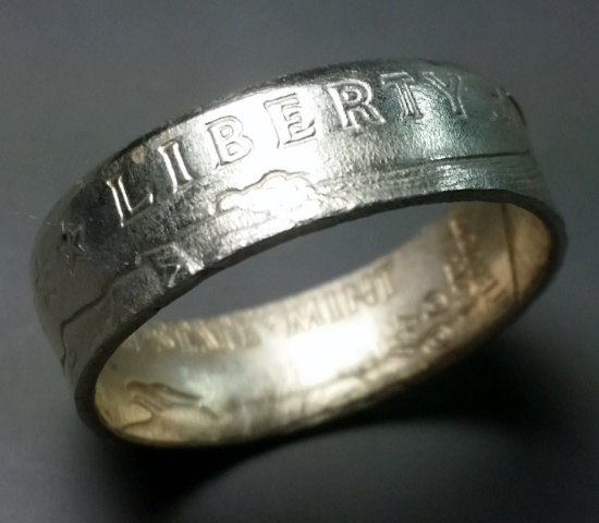 Coin Ring made from 999 Silver Round
