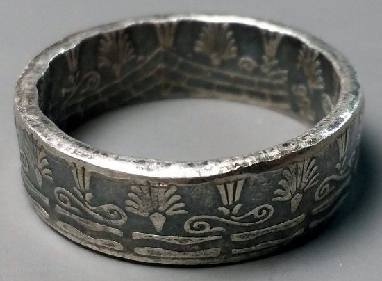 Coin Ring made from 999 Silver Round (b)