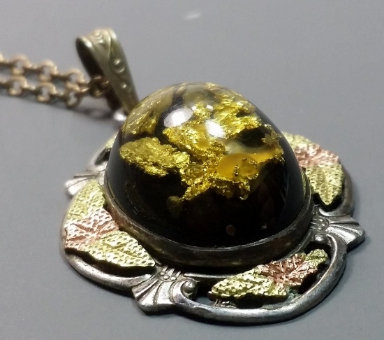 Antique GOLD NUGGET Necklace Pendant